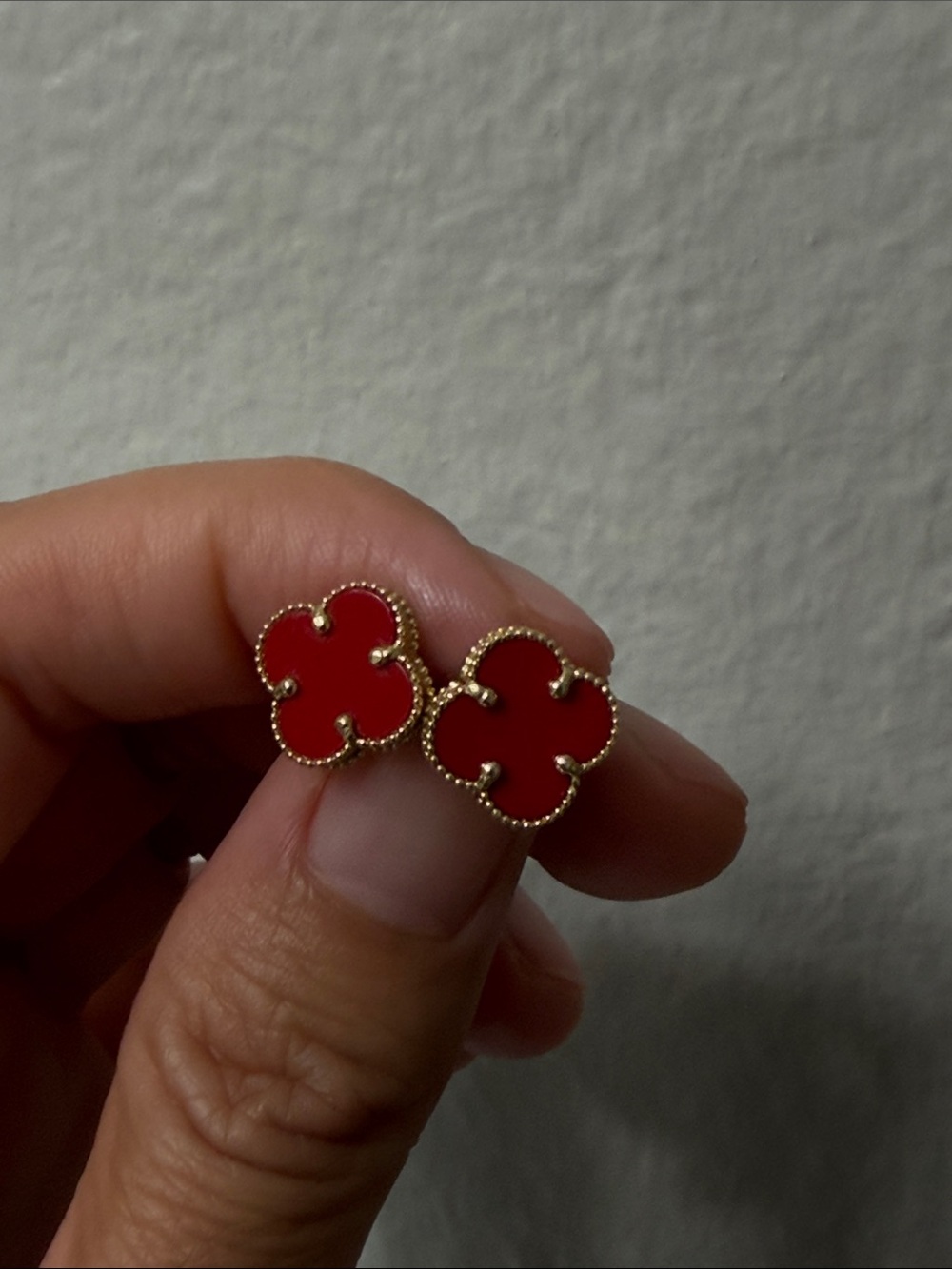 14k yellow gold and carnelian earrings